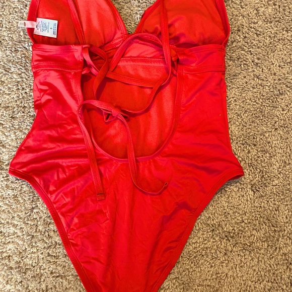 Sexy Shade & Shore Hot Red Swimsuit - Picture 2 of 4